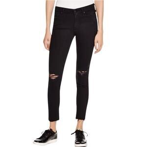 Mother Women’s The Looker Ankle Fray Jeans Guilty As Sin Size 24